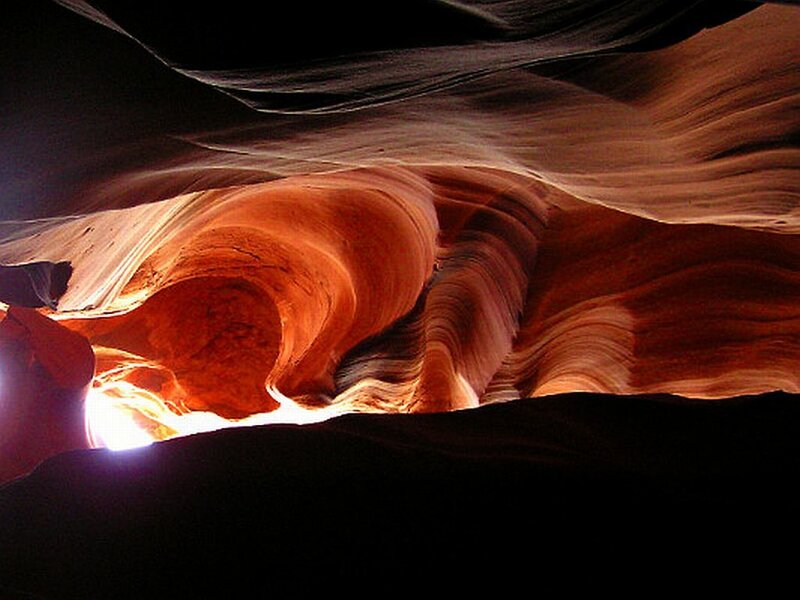 Red Sandstone Canyon — Orange, Dramatic, Photograph