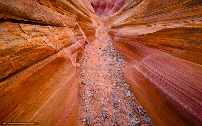 Red Sandstone Canyon — Orange, Dramatic, Sunset