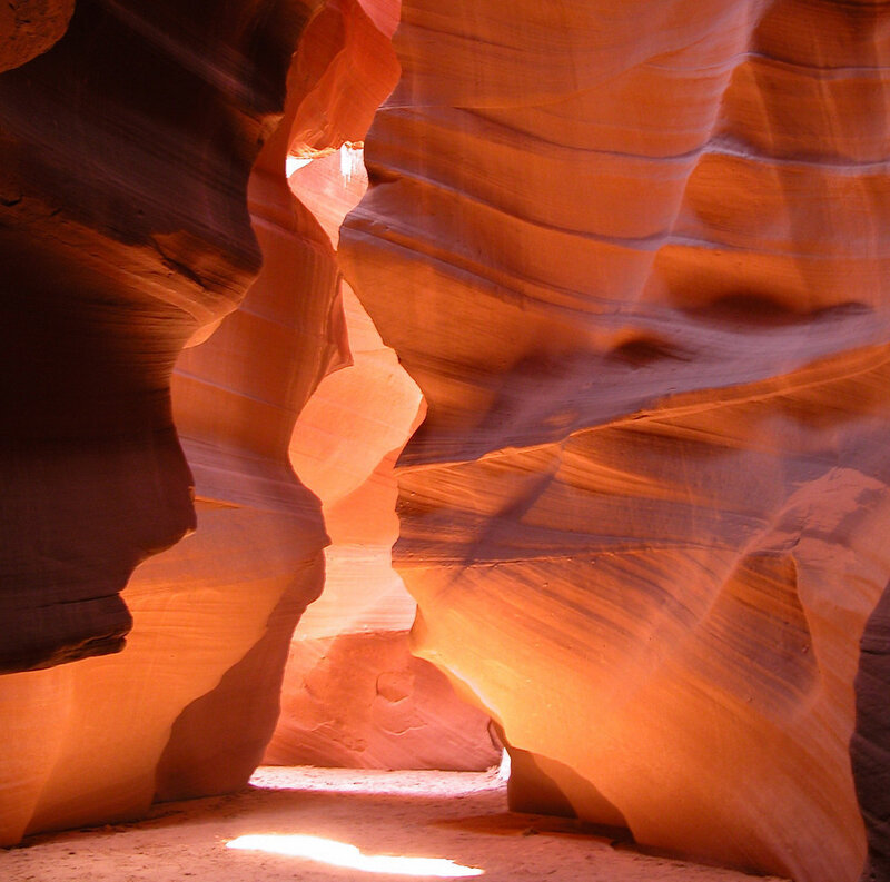 Red Sandstone Canyon — Orange, Dramatic