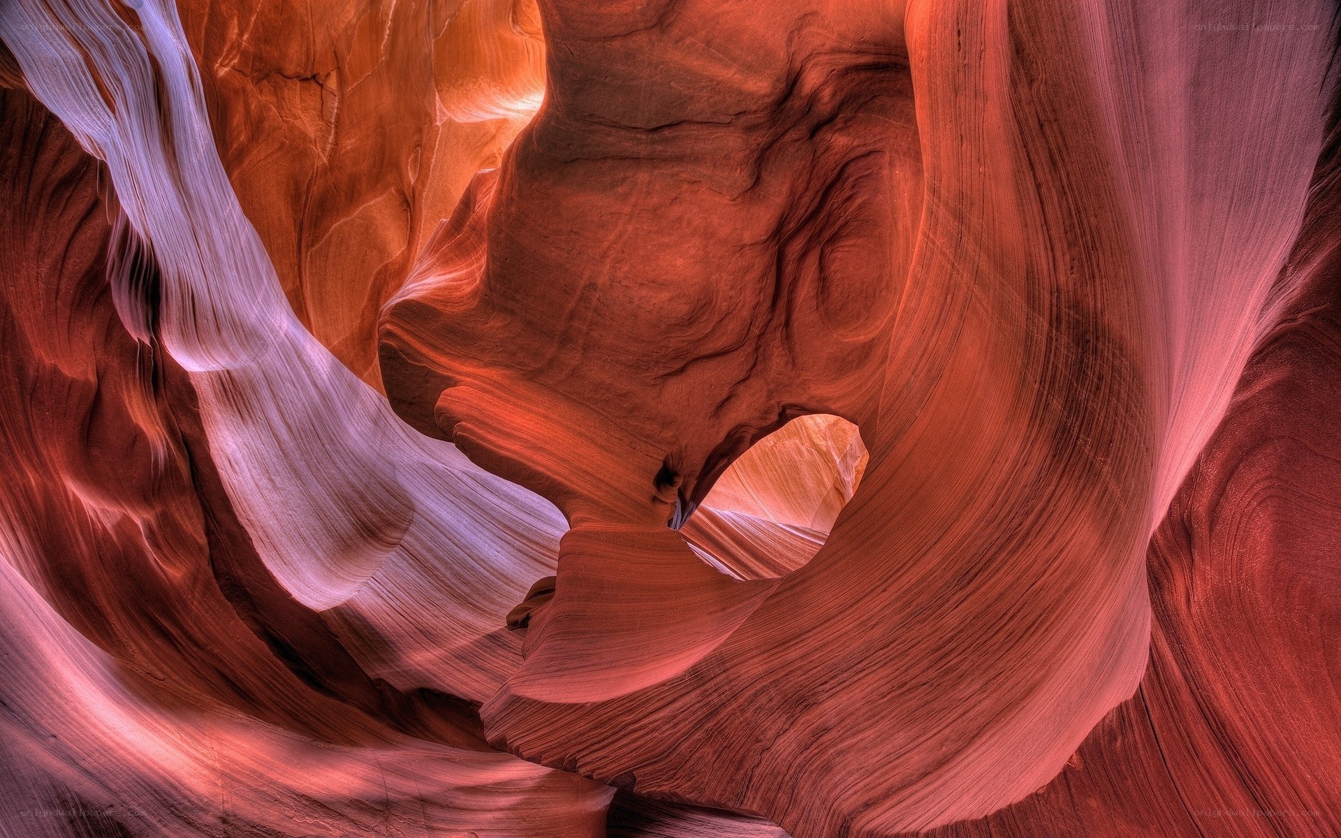 Red sandstone canyon walls