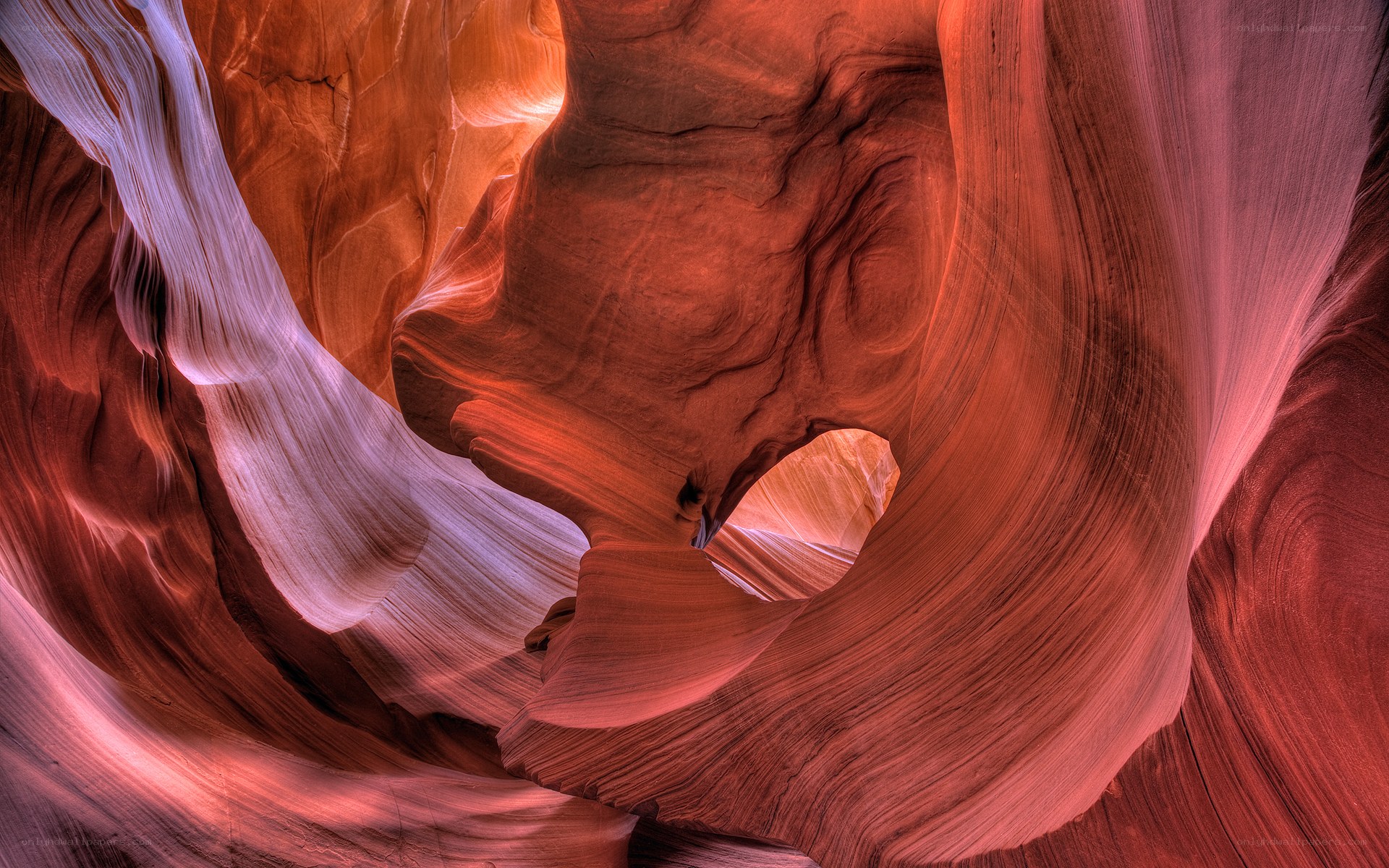 Red sandstone canyon walls