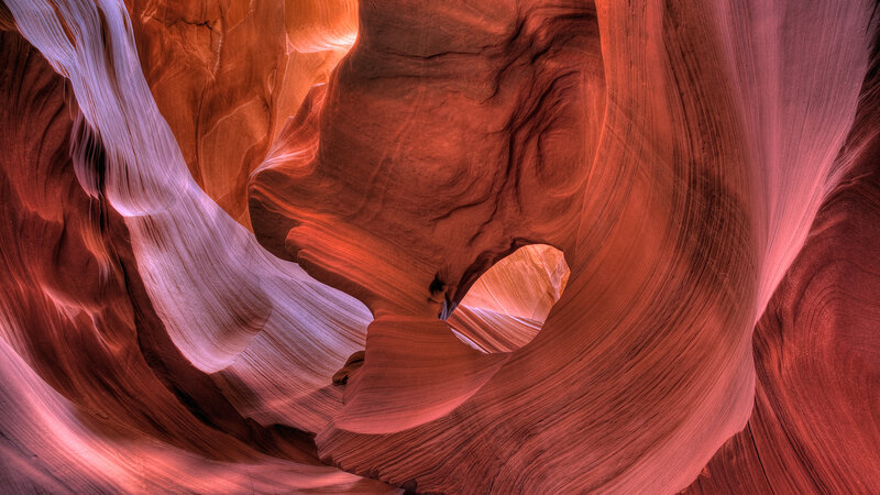 Red sandstone canyon walls