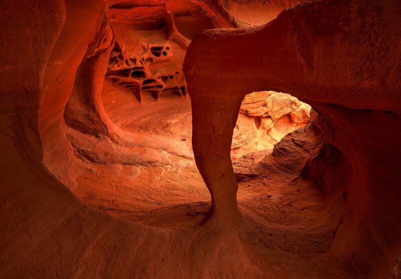 Red Sandstone Cave — Dramatic