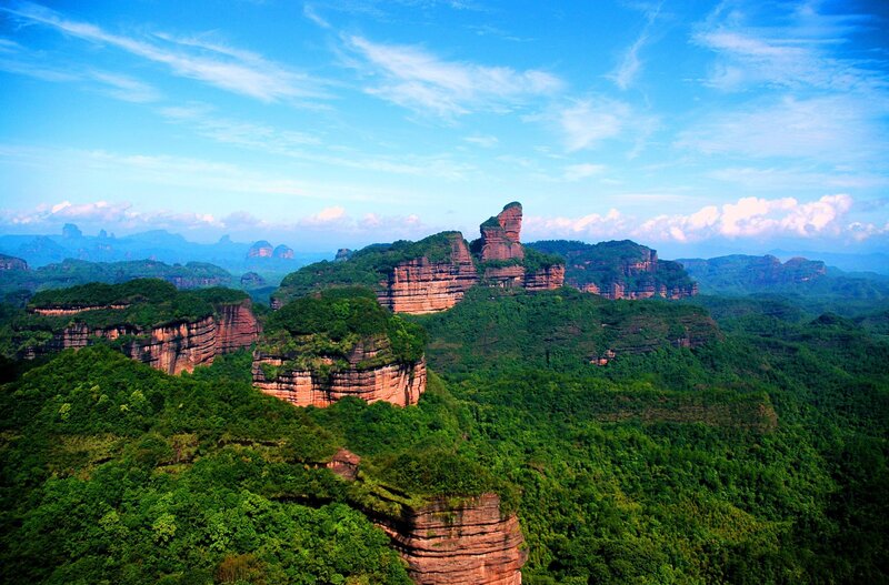 Red Sandstone Cliffs — Green