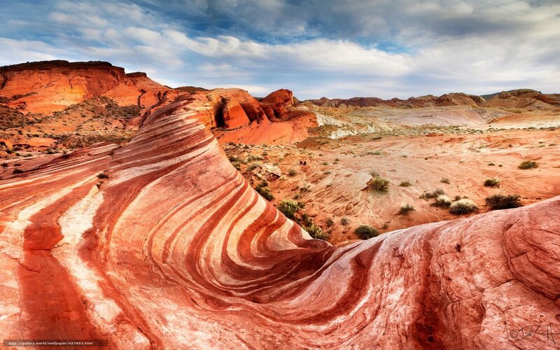 Red Sandstone Formations — Dramatic, Afternoon, Photograph, Rock, Desert, Sky