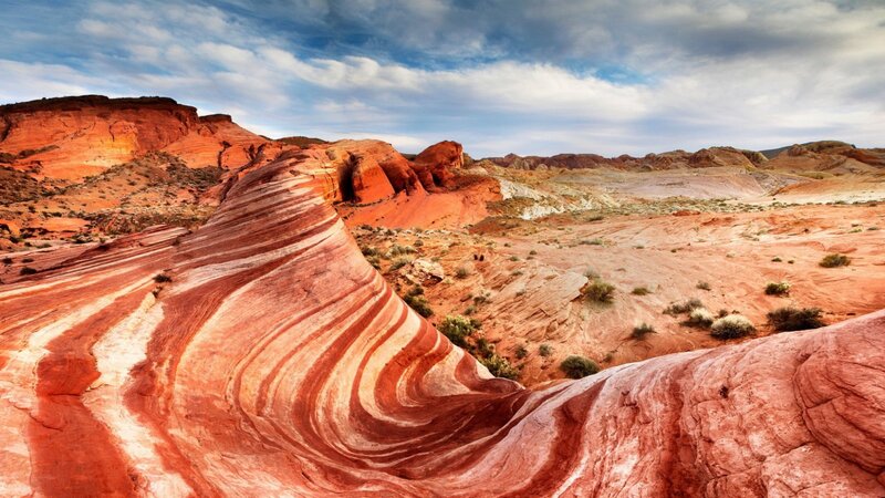 Red Sandstone Formations — Dramatic, Afternoon, Photograph, Rock, Desert