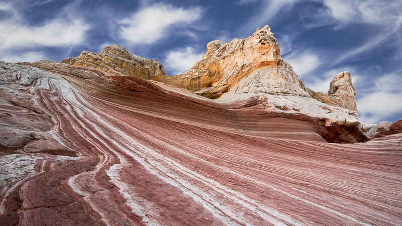 Red Sandstone Formations — Dramatic, Afternoon, Photograph, Rock