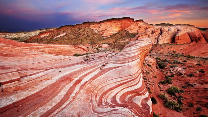 Red Sandstone Formations — Dramatic, Sunset, Photograph