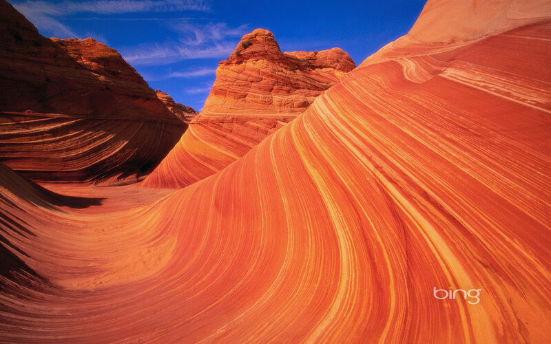 Red Sandstone Formations — Orange, Dramatic