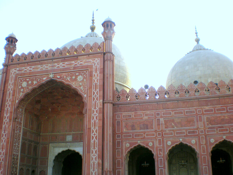 red sandstone mosque architecture
