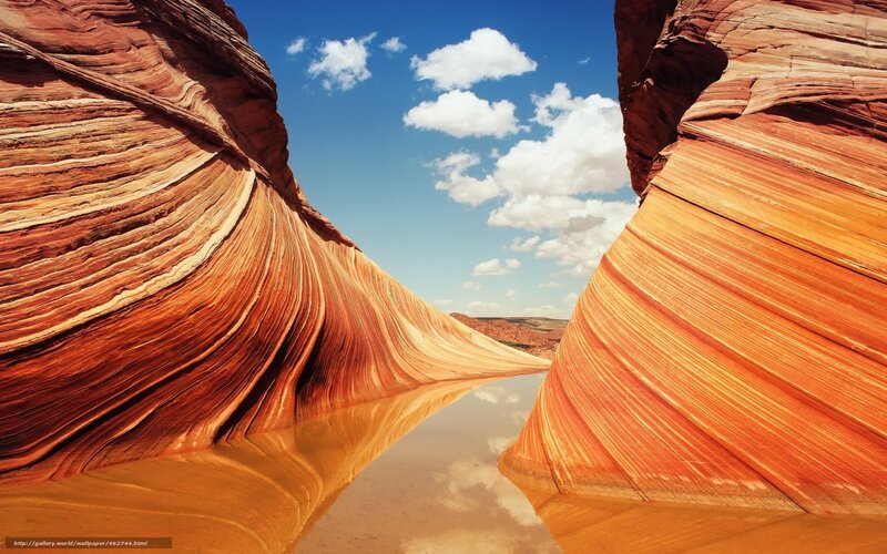 Red Sandstone Rock Formation — Orange, Serene