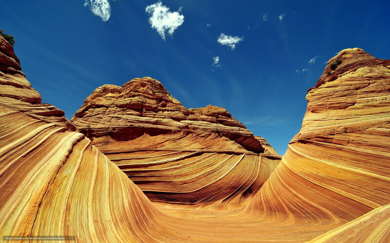 Red Sandstone Rock Formations — Blue