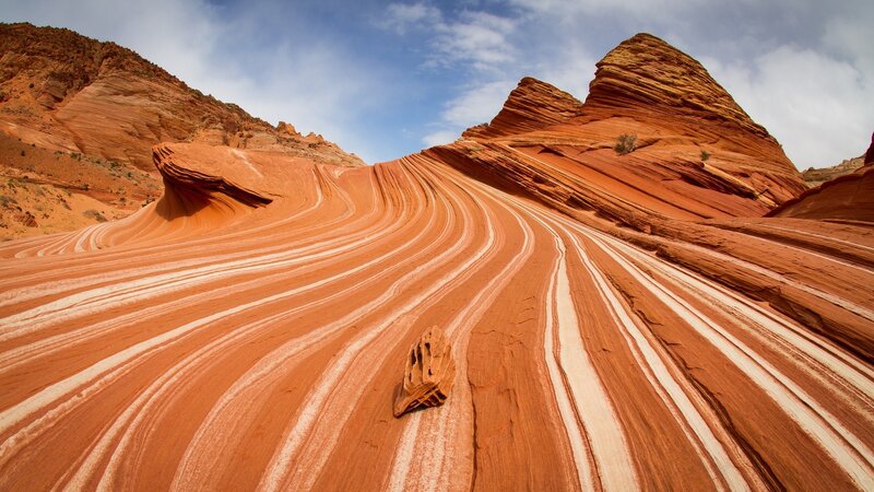 Red Sandstone Rock Formations — Orange, Dramatic, Afternoon