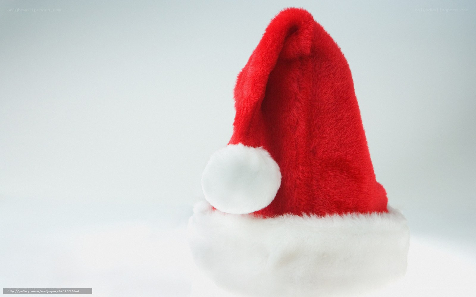 red santa hat on white