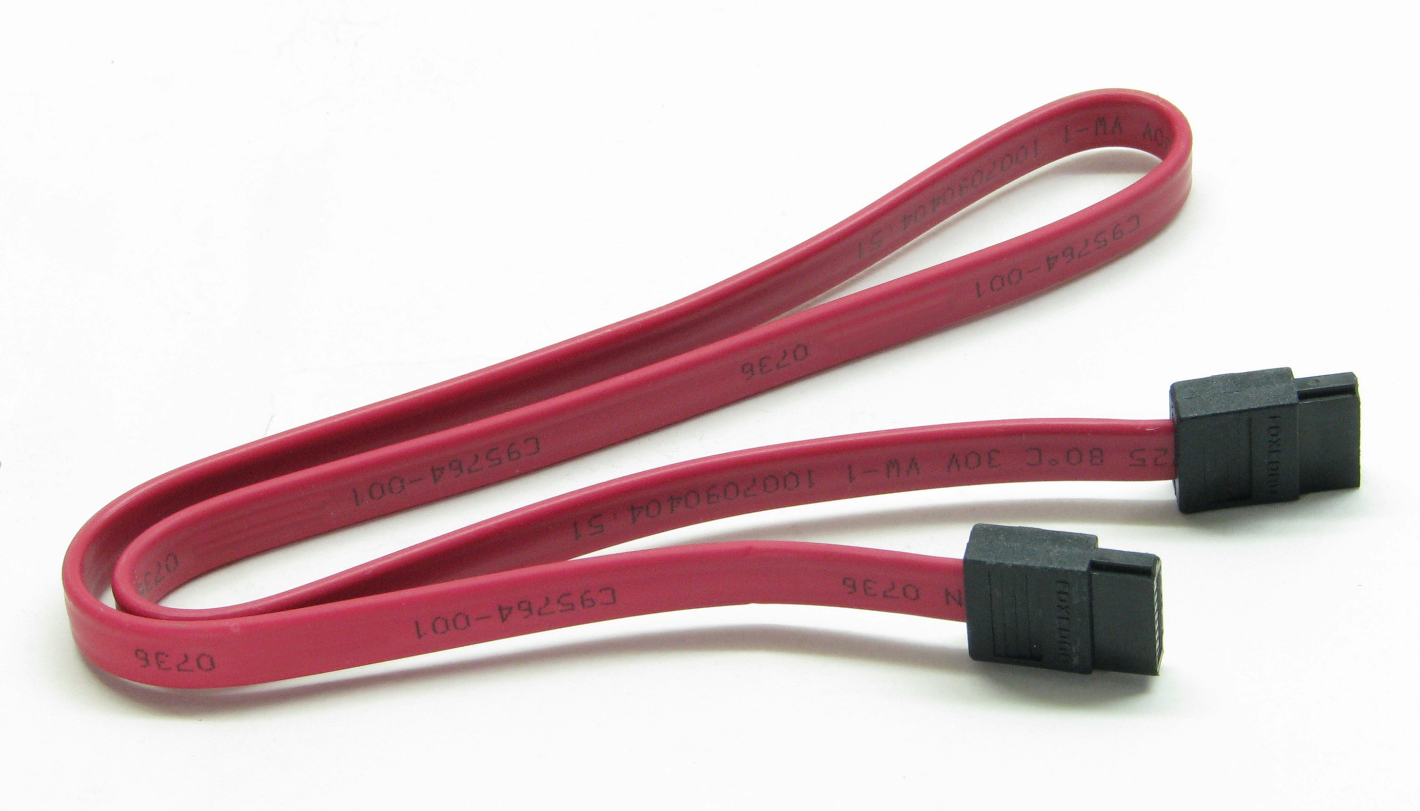 red sata cables with connectors