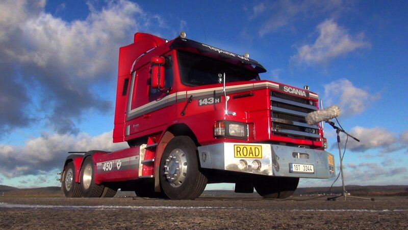 Red Scania Truck — Dramatic, Afternoon