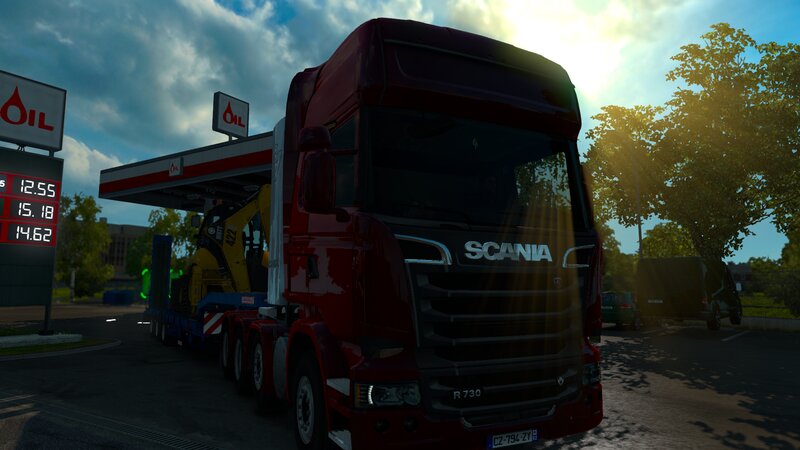 Red Scania Truck — Dramatic, Sunset, 3d Render