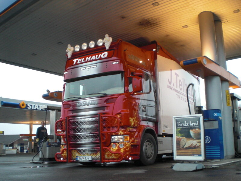 Red Scania Truck