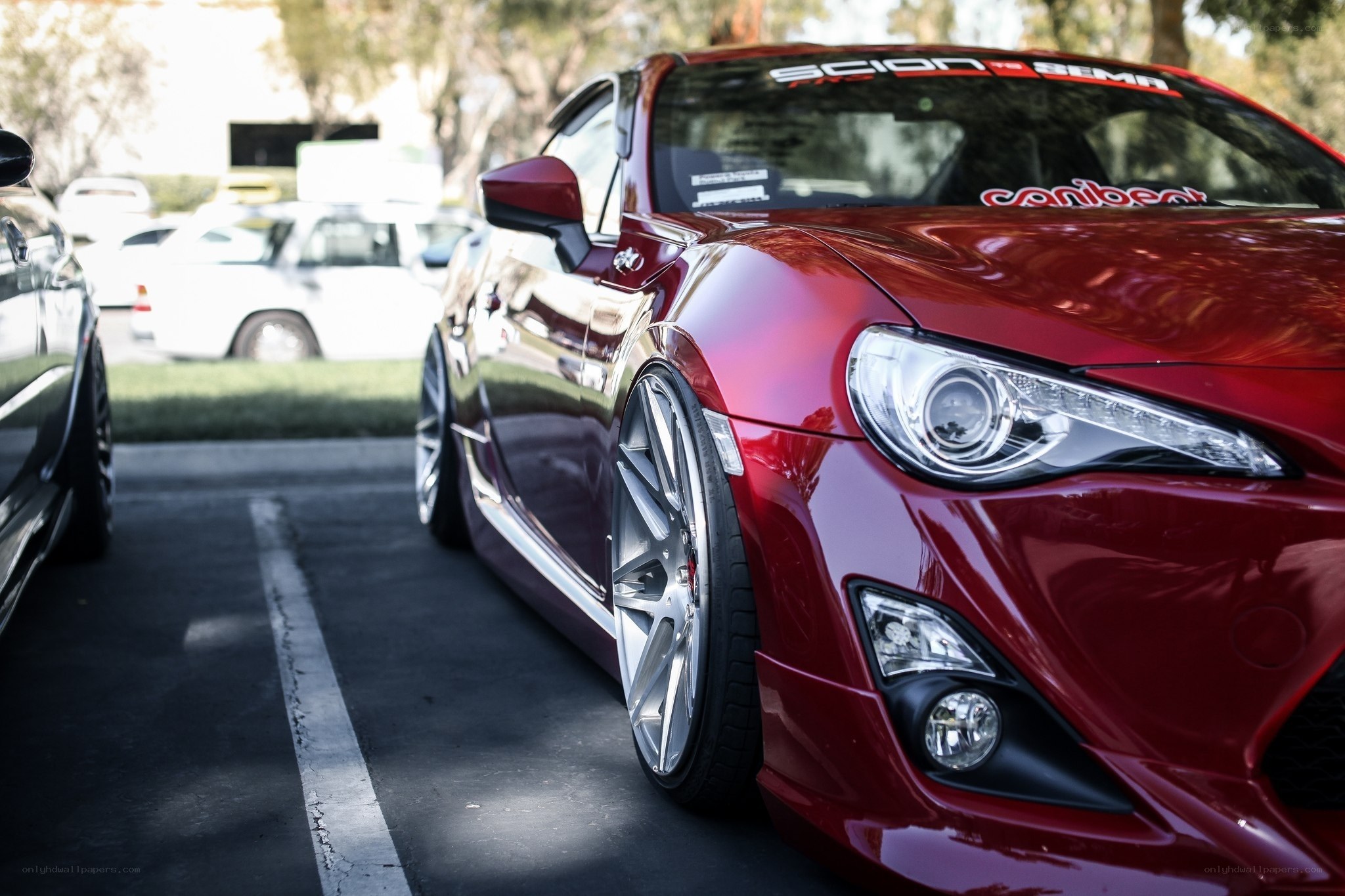 Red Scion FR-S car