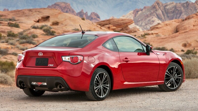 Red Scion FR-S in desert