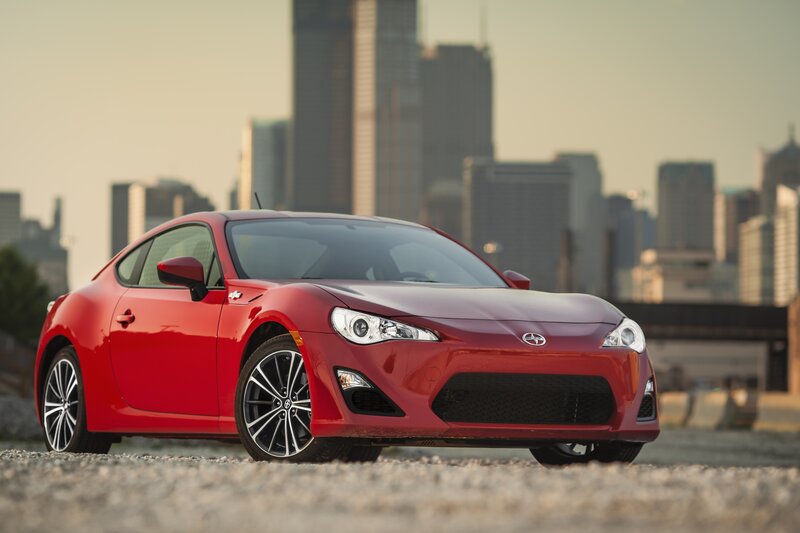 Red Scion FR-S sports car