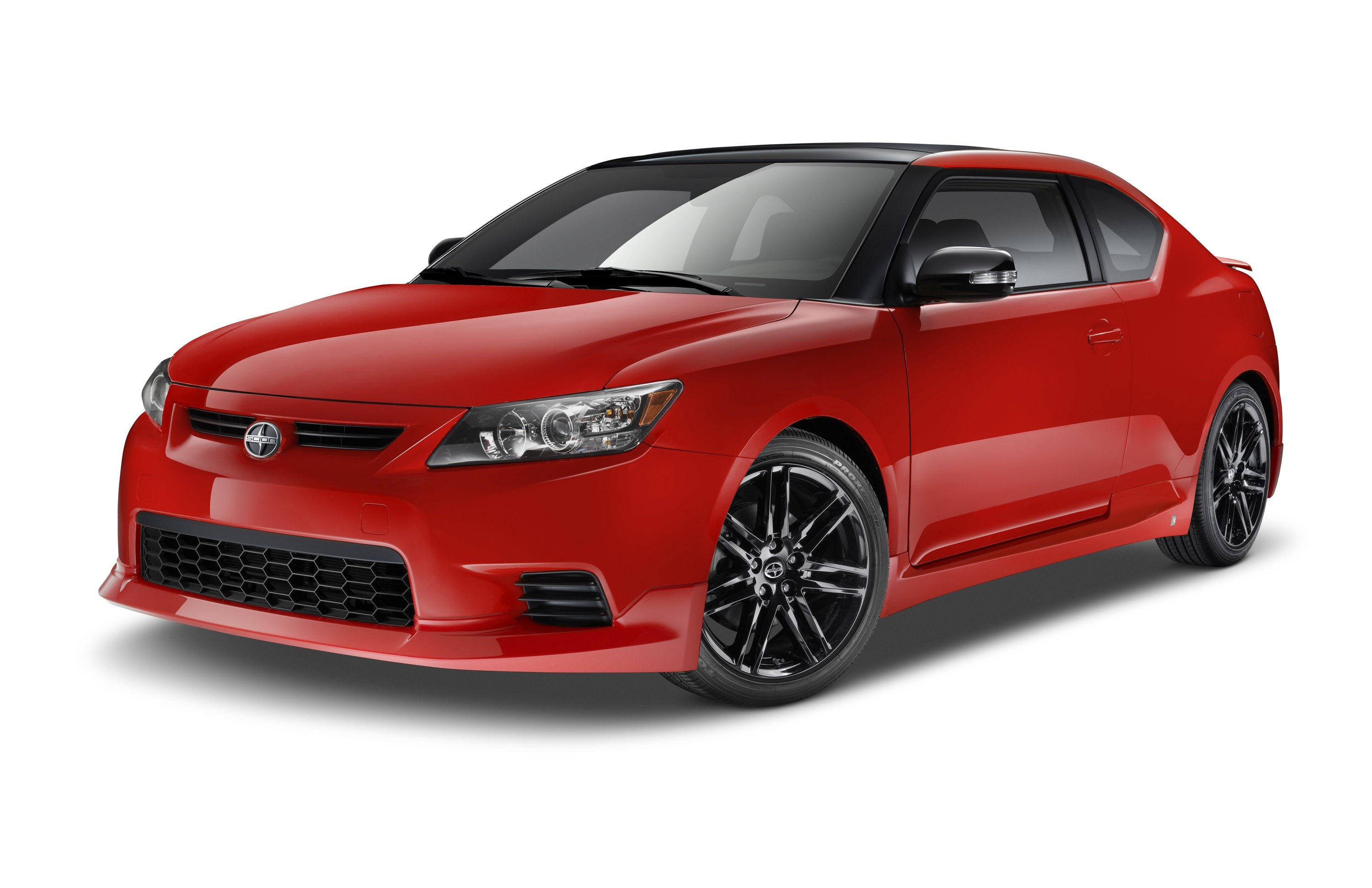 red scion tC coupe