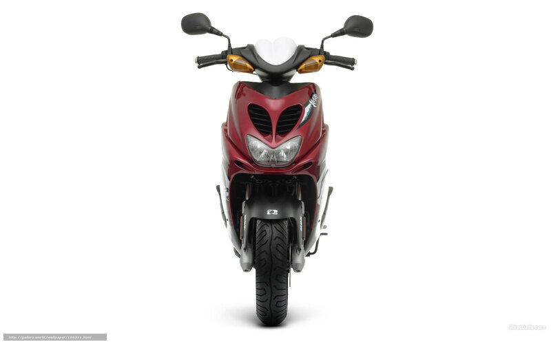 Red Scooter Front View — Neutral