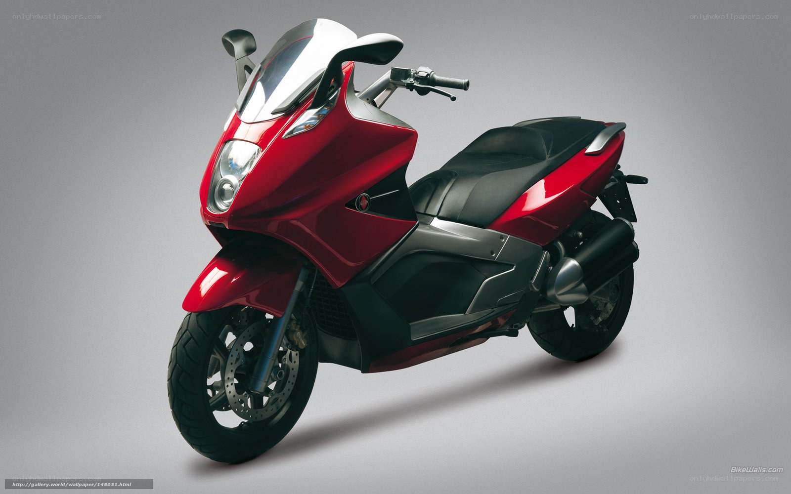 Red scooter motorcycle