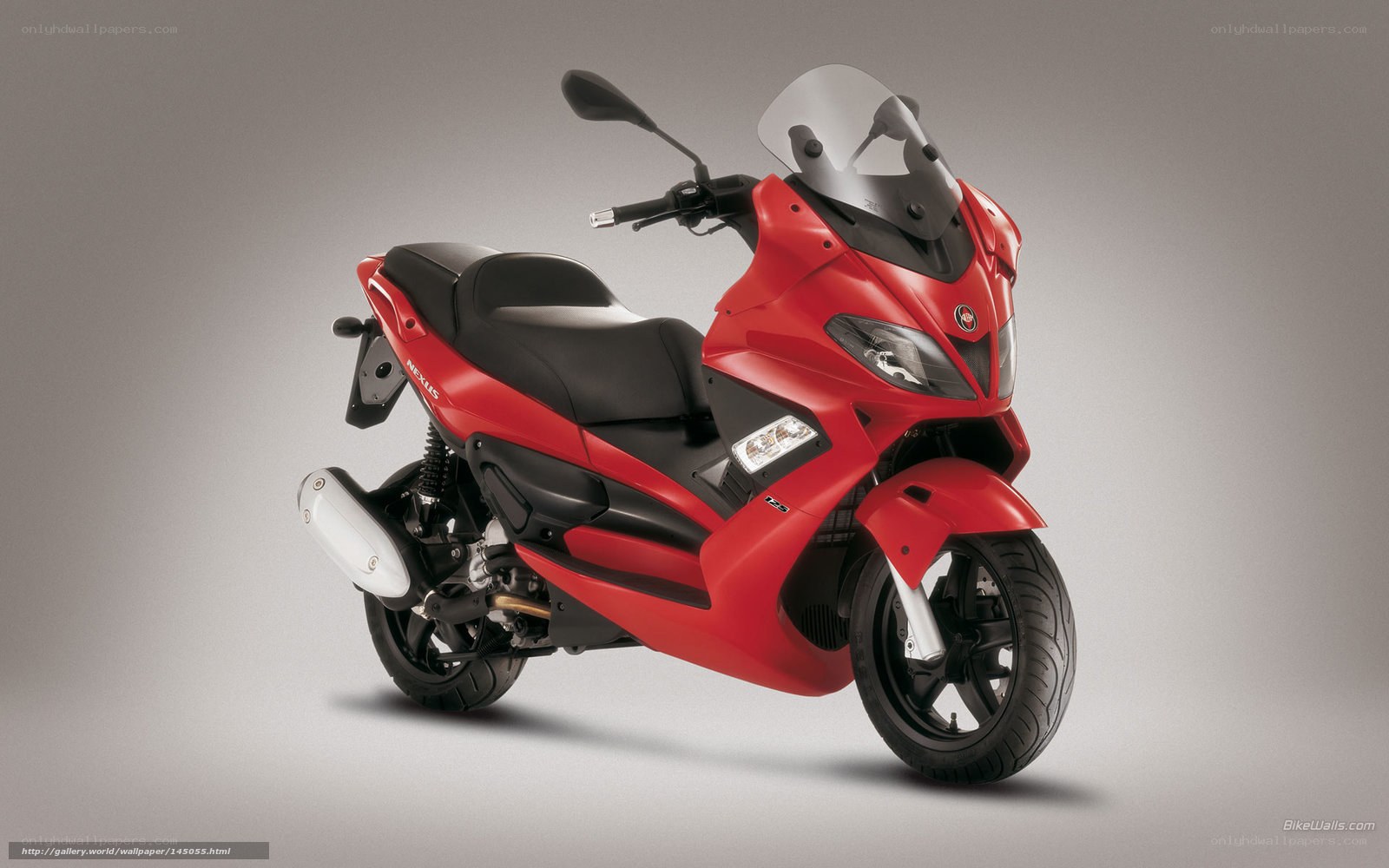 red scooter motorcycle