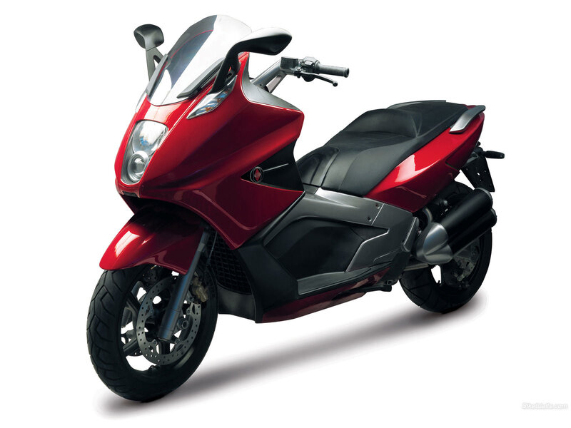 red scooter motorcycle