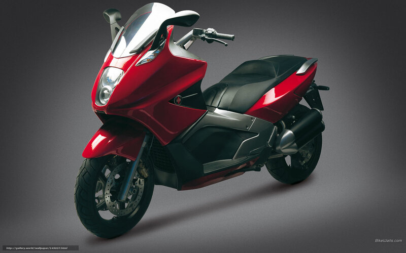 Red Scooter Motorcycle — Dramatic