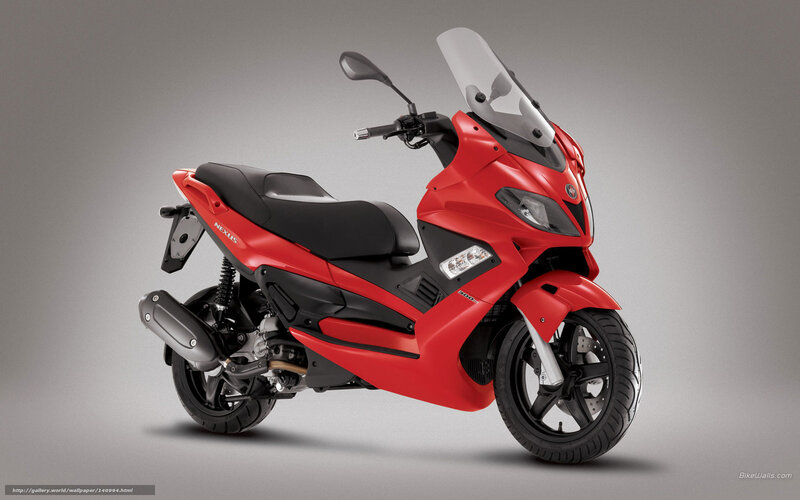 Red Scooter Motorcycle — Neutral, Photograph, Windshield, Exhaust Pipe