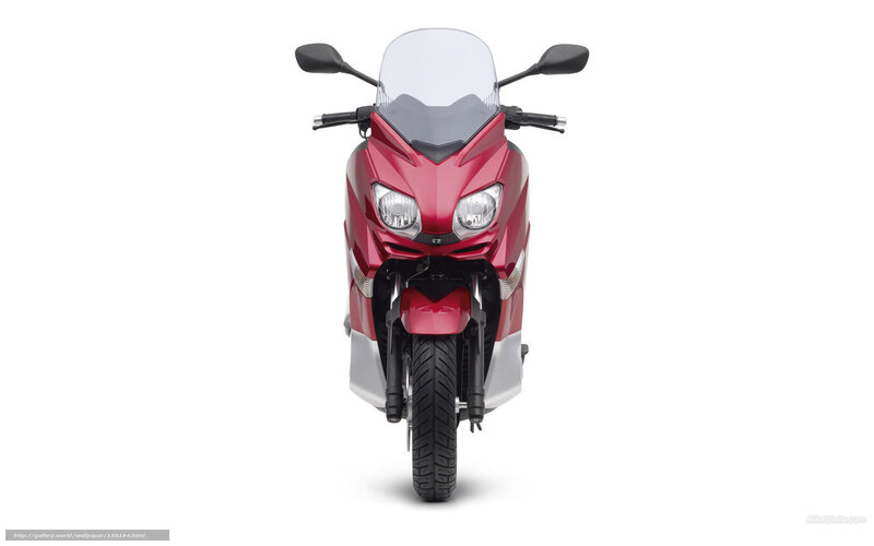 Red Scooter Motorcycle — Neutral, Photograph, Windshield, Headlights
