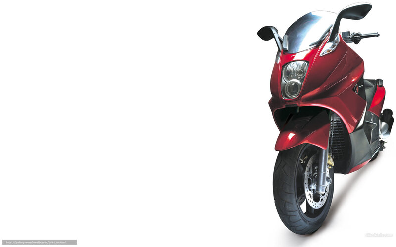 Red Scooter Motorcycle — Neutral, Photograph, Windshield