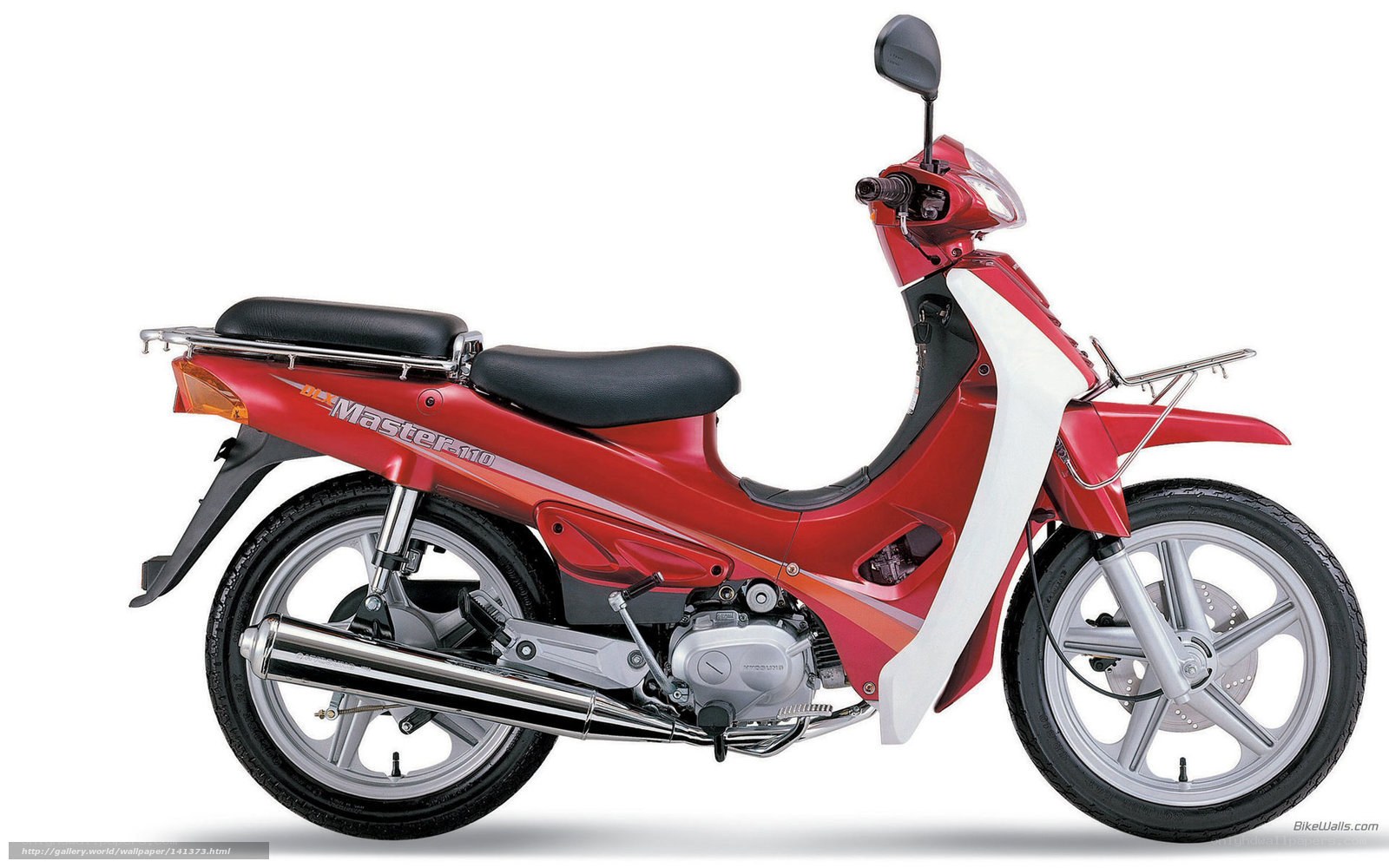 Red scooter motorcycle
