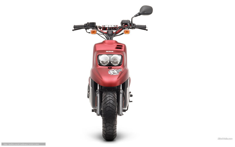 Red Scooter — Neutral, Photograph, Handlebars
