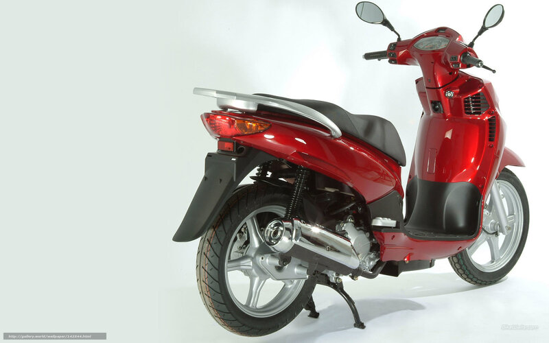 Red Scooter — Neutral, Photograph, Seat, Mirrors