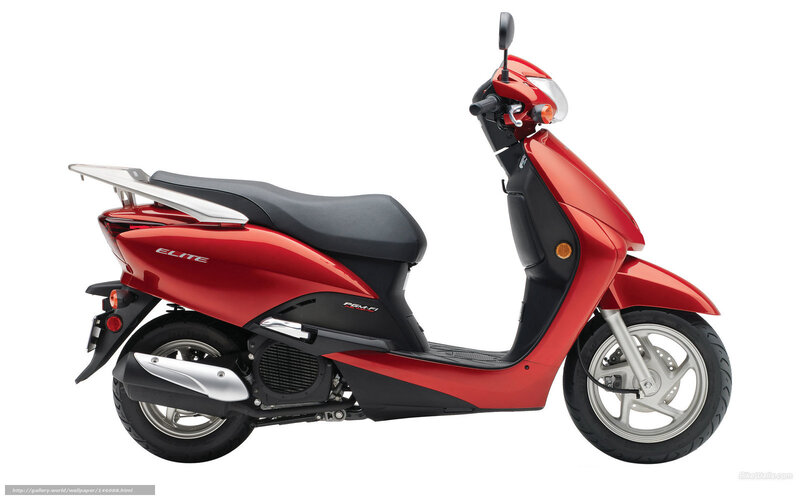 Red Scooter — Neutral, Photograph, Seat, Rear Rack