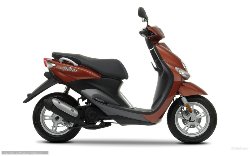 Red Scooter — Neutral, Photograph, Seat, Wheel