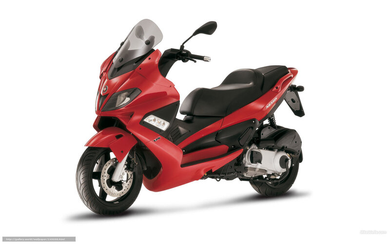 Red Scooter — Neutral, Photograph, Seat, Windshield, Engine
