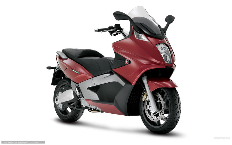 Red Scooter — Neutral, Photograph, Seat, Windshield, Headlight