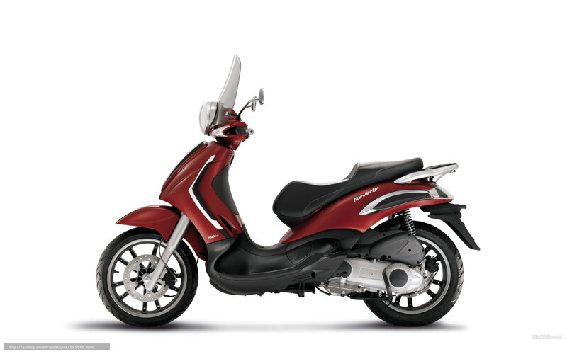 Red Scooter — Neutral, Photograph, Seat, Windshield, Mirror