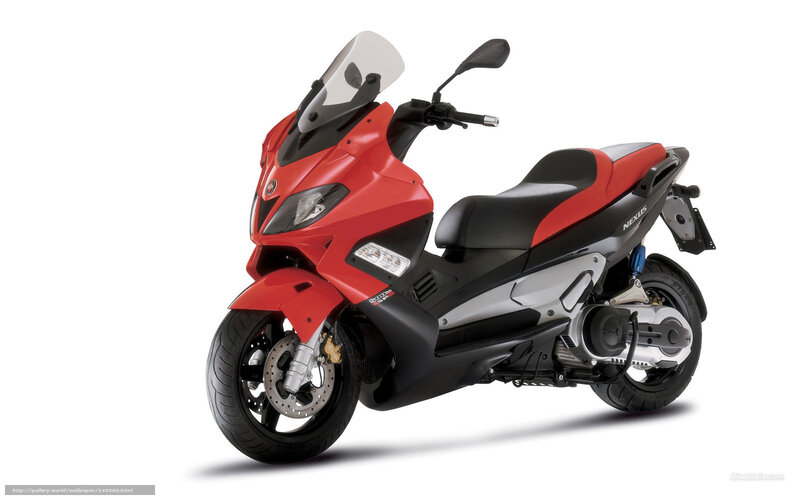 Red Scooter — Neutral, Photograph, Seat, Windshield, Rearview Mirror