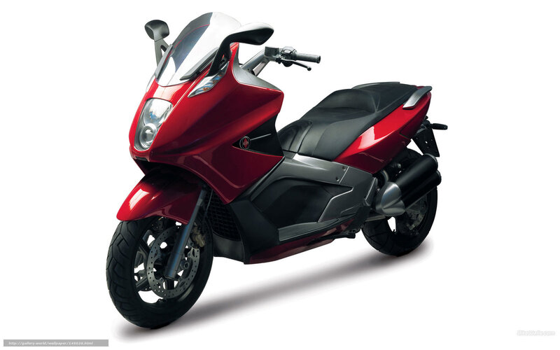 Red Scooter — Neutral, Photograph, Windshield, Seat, Exhaust