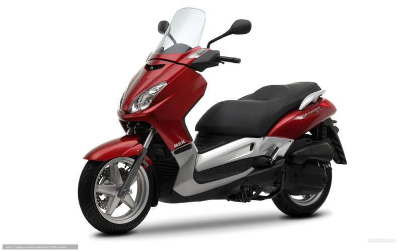 Red Scooter — Neutral, Photograph, Windshield, Seat, Mirror