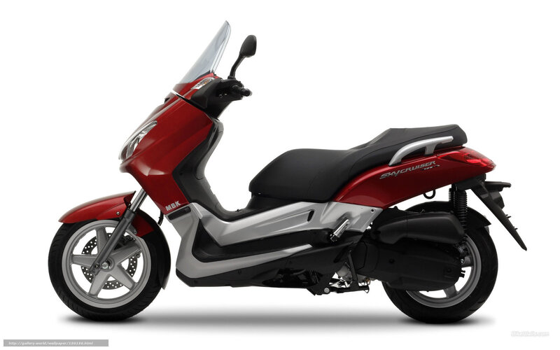 Red Scooter — Neutral, Photograph, Windshield, Seat, Rearview Mirror