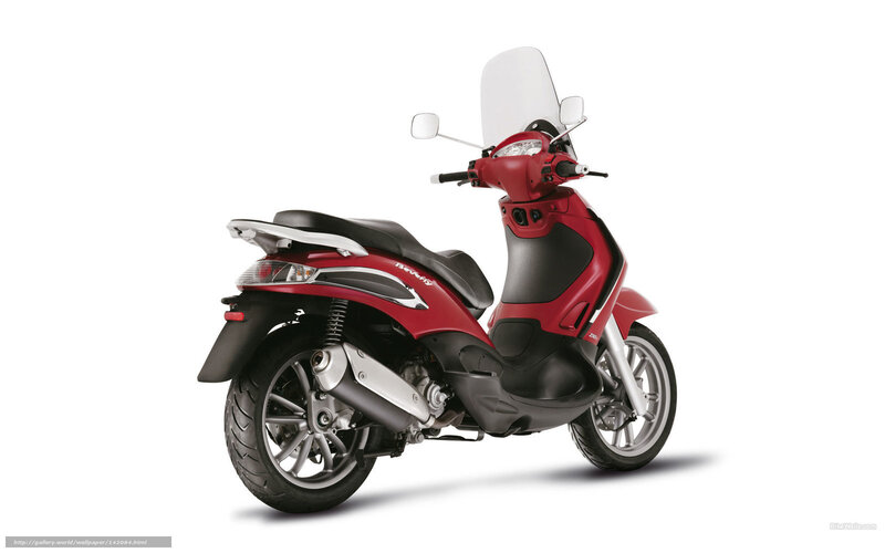 Red Scooter — Neutral, Photograph, Windshield