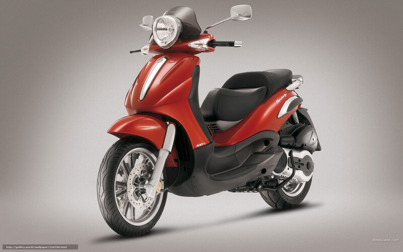 Red scooter on gray background