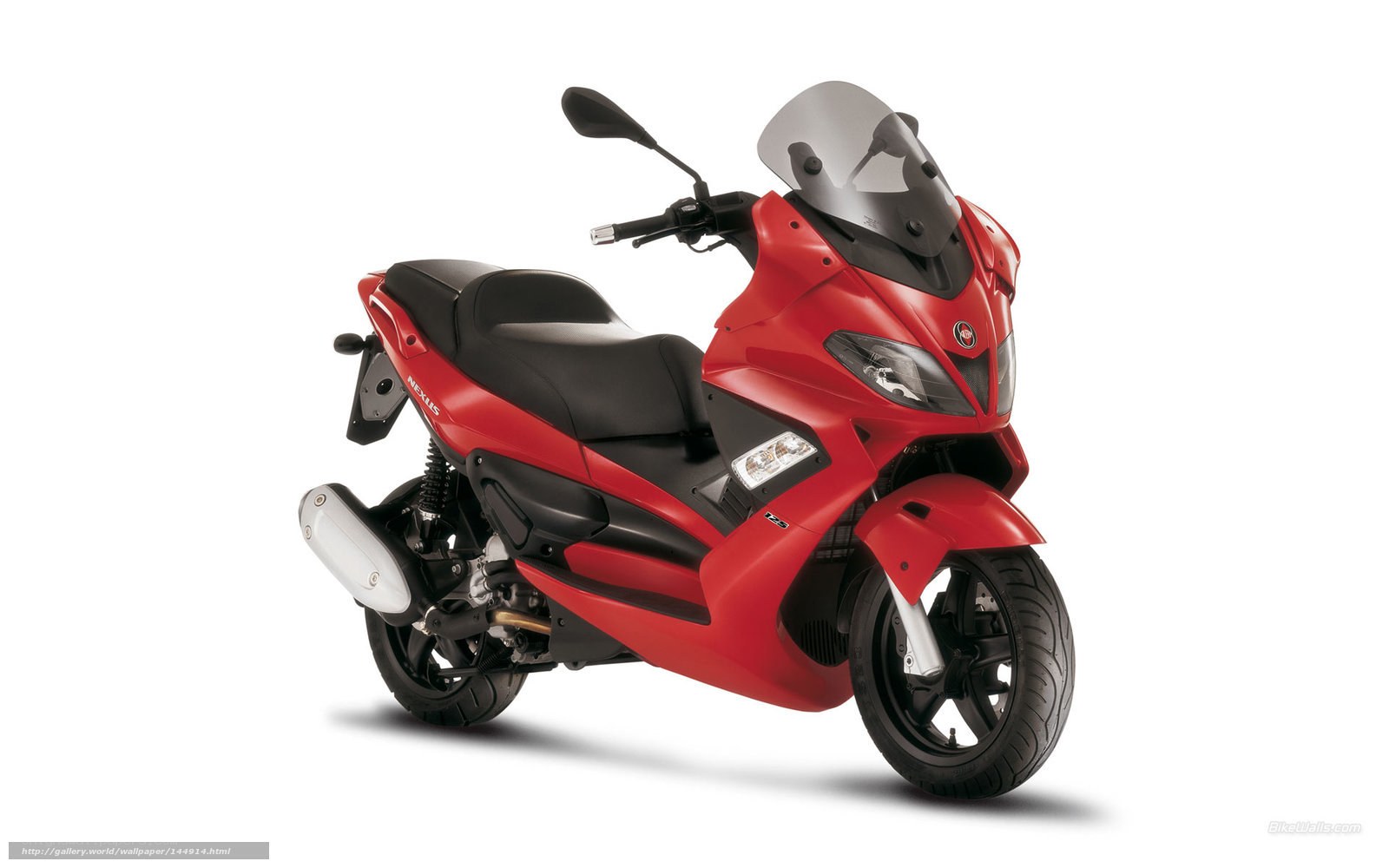 red scooter on white background