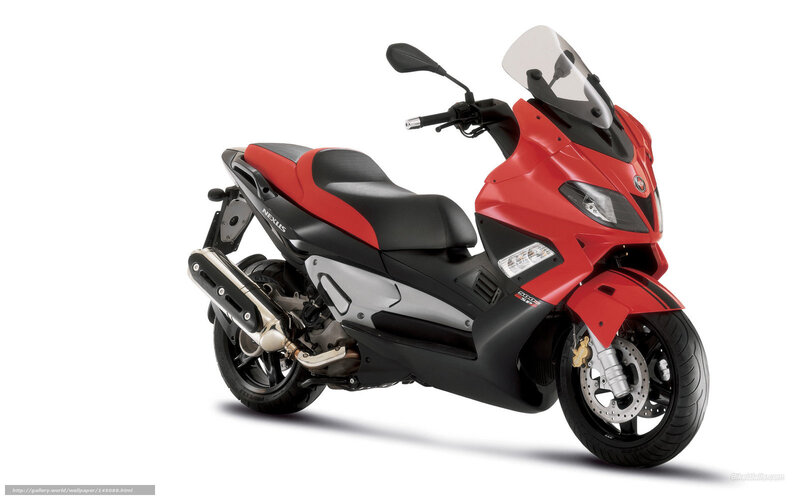 red scooter on white background